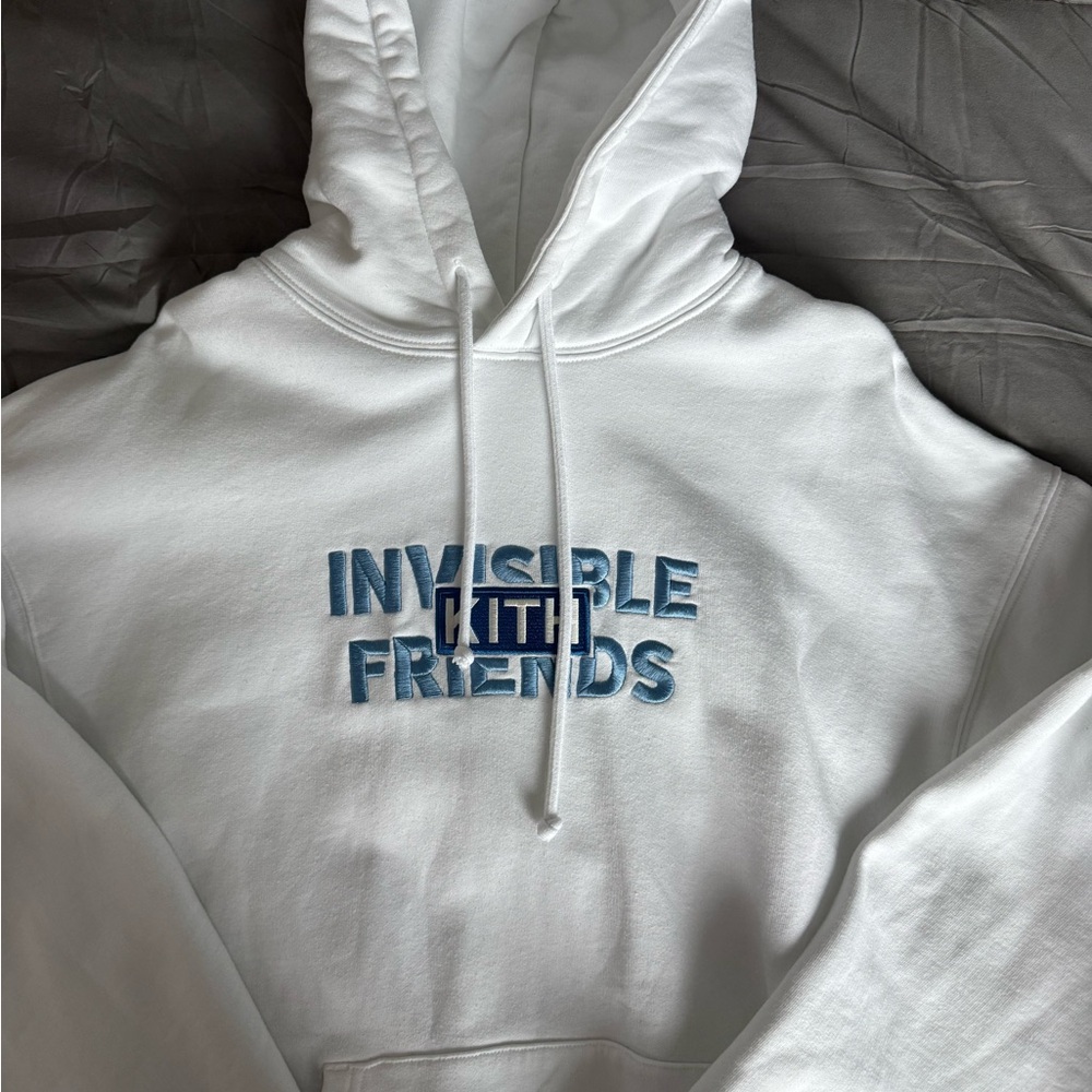 Kith x Invisible Friends Hoodie White SS22 500GSM Limited Drop Size S Men's